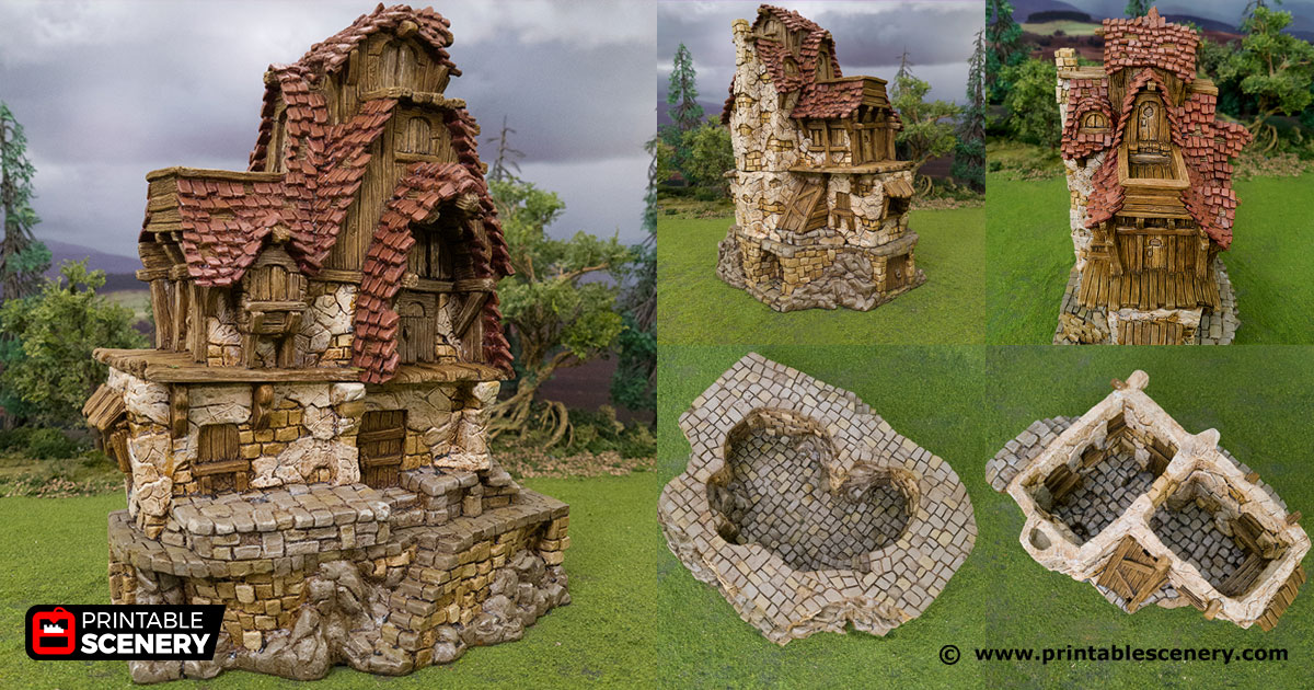 The Hunters Lodge - Hagglethorn Hollow - Printable Scenery