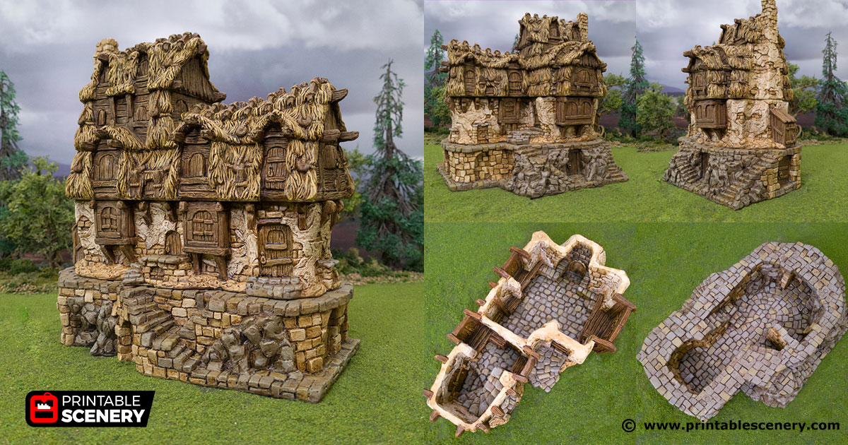 Hagglethorn Longhouse - Hagglethorn Hollow - Printable Scenery