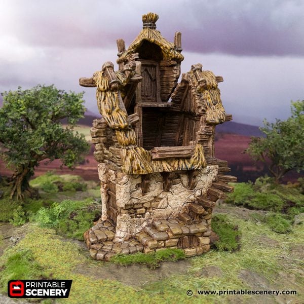 3D Printed Hagglethorn Hollow Ruined Homestead Age of Sigmar Dnd Dungeons and Dragons frostgrave mordheim tabletop games kings of war warhammer 9th age pathfinder rangers of shadowdeep