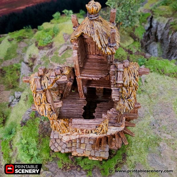 3D Printed Hagglethorn Hollow Ruined Homestead Age of Sigmar Dnd Dungeons and Dragons frostgrave mordheim tabletop games kings of war warhammer 9th age pathfinder rangers of shadowdeep