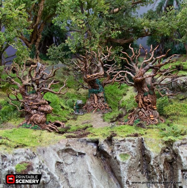 3D Printed Hagglethorn Hollow Sentient Trees Age of Sigmar Dnd Dungeons and Dragons frostgrave mordheim tabletop games kings of war warhammer 9th age pathfinder rangers of shadowdeep