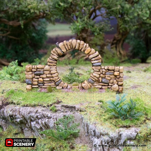 3D Printed Hagglethorn Hollow Stone Walls Age of Sigmar Dnd Dungeons and Dragons frostgrave mordheim tabletop games kings of war warhammer 9th age pathfinder rangers of shadowdeep