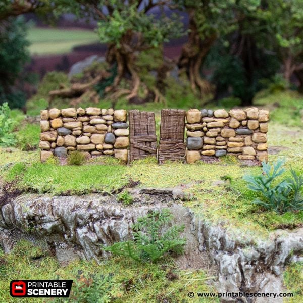 3D Printed Hagglethorn Hollow Stone Walls Age of Sigmar Dnd Dungeons and Dragons frostgrave mordheim tabletop games kings of war warhammer 9th age pathfinder rangers of shadowdeep