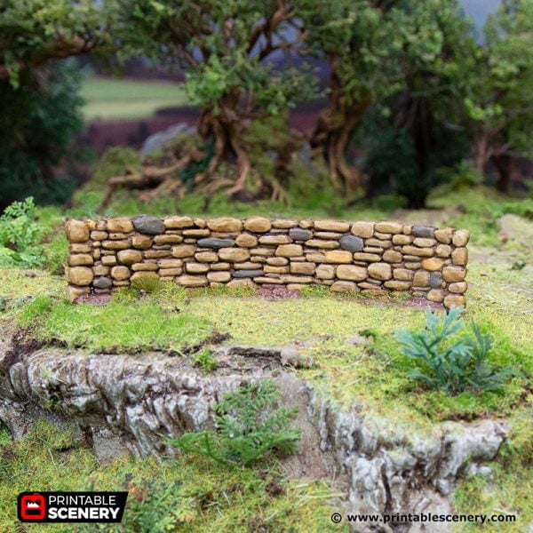 3D Printed Hagglethorn Hollow Stone Walls Age of Sigmar Dnd Dungeons and Dragons frostgrave mordheim tabletop games kings of war warhammer 9th age pathfinder rangers of shadowdeep