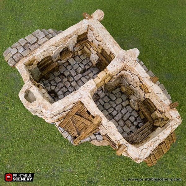 3D Printed Hagglethorn Hollow Fishermans Hut Age of Sigmar Dnd Dungeons and Dragons frostgrave mordheim tabletop games kings of war warhammer 9th age pathfinder rangers of shadowdeep