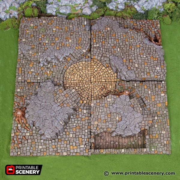 3D Printed Hagglethorn Hollow Town Square Tiles Age of Sigmar Dnd Dungeons and Dragons frostgrave mordheim tabletop games kings of war warhammer 9th age pathfinder rangers of shadowdeep