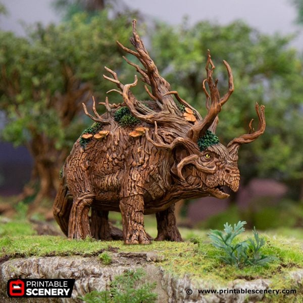 3D Printed Hagglethorn Hollow Treeceratops Age of Sigmar Dnd Dungeons and Dragons frostgrave mordheim tabletop games kings of war warhammer 9th age pathfinder rangers of shadowdeep