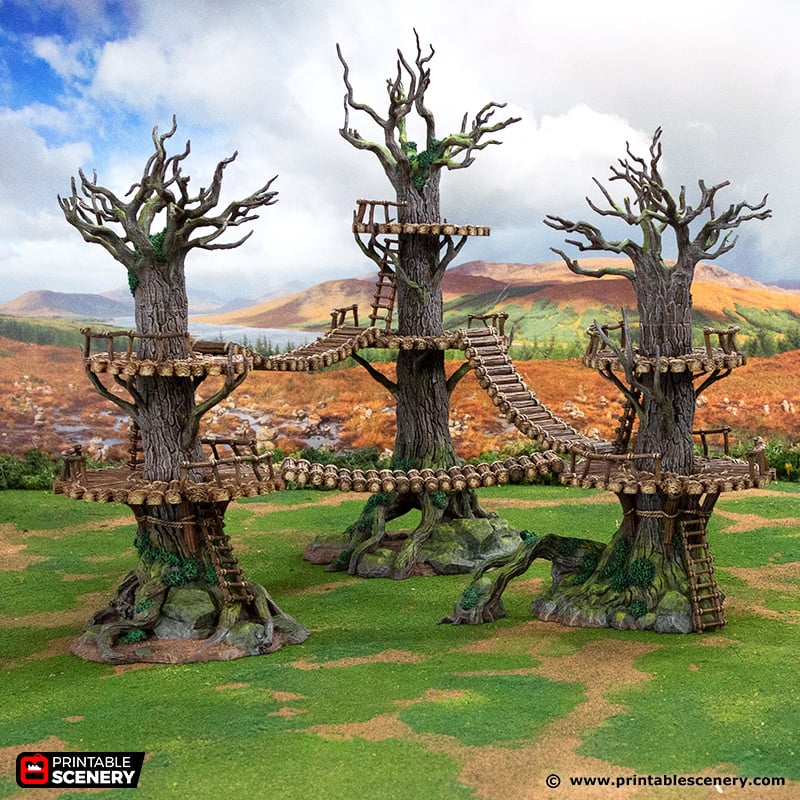 The Forest Forts - Printable Scenery