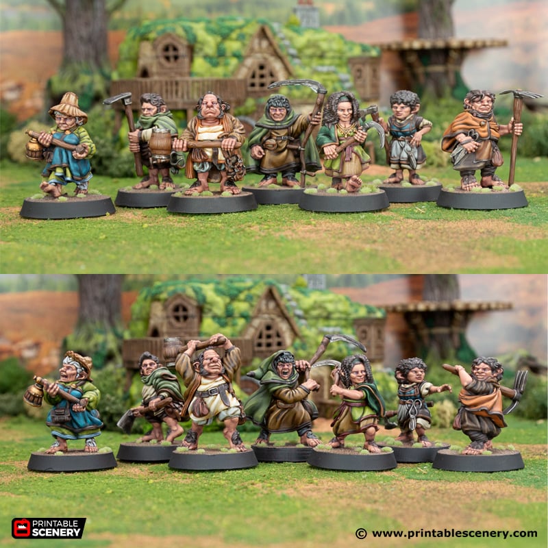 3D Printed Rise Of The Halflings Reign of Arcane Gardeners Guild Age of Sigmar Dnd Dungeons and Dragons frostgrave mordheim tabletop games kings of war warhammer 9th age pathfinder rangers of shadowdeep