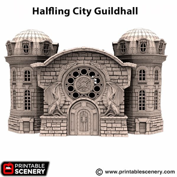 3d printed Halfling City Guildhall