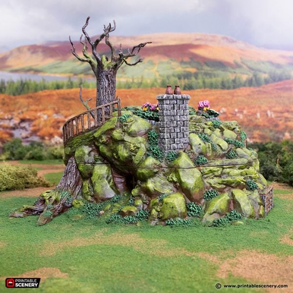 3D Printed Rise Of The Halflings Reign of Arcane Gardeners Guildhall Age of Sigmar Dnd Dungeons and Dragons frostgrave mordheim tabletop games kings of war warhammer 9th age pathfinder rangers of shadowdeep