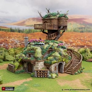 3D Printed Rise Of The Halflings Reign of Arcane Gardeners Guildhall Age of Sigmar Dnd Dungeons and Dragons frostgrave mordheim tabletop games kings of war warhammer 9th age pathfinder rangers of shadowdeep