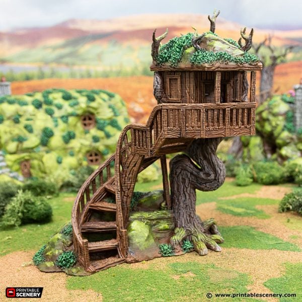 3D Printed Rise Of The Halflings Reign of Arcane Tree House Age of Sigmar Dnd Dungeons and Dragons frostgrave mordheim tabletop games kings of war warhammer 9th age pathfinder rangers of shadowdeep