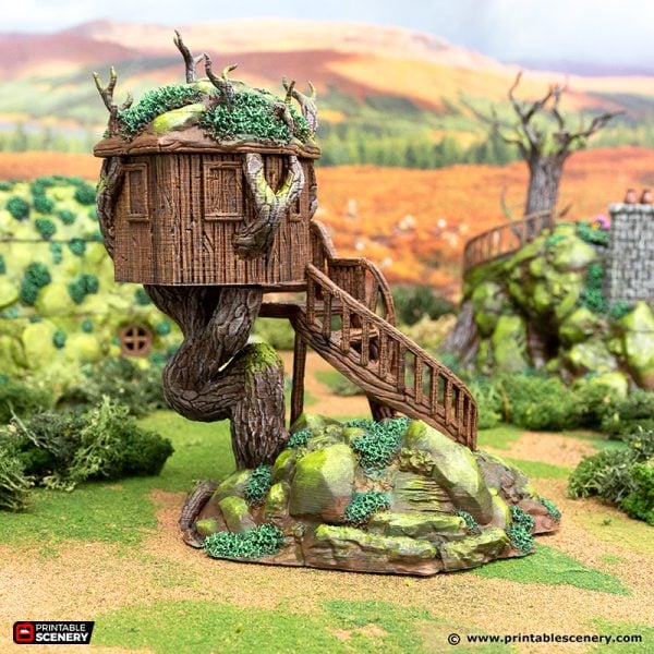 3D Printed Rise Of The Halflings Reign of Arcane Tree House Age of Sigmar Dnd Dungeons and Dragons frostgrave mordheim tabletop games kings of war warhammer 9th age pathfinder rangers of shadowdeep