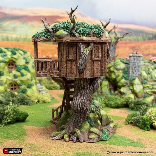 3D Printed Rise Of The Halflings Reign of Arcane Tree House Age of Sigmar Dnd Dungeons and Dragons frostgrave mordheim tabletop games kings of war warhammer 9th age pathfinder rangers of shadowdeep