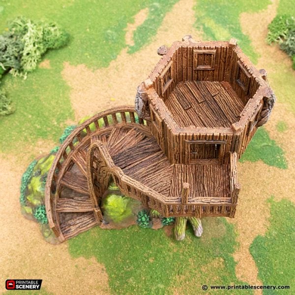 3D Printed Rise Of The Halflings Reign of Arcane Tree House Age of Sigmar Dnd Dungeons and Dragons frostgrave mordheim tabletop games kings of war warhammer 9th age pathfinder rangers of shadowdeep