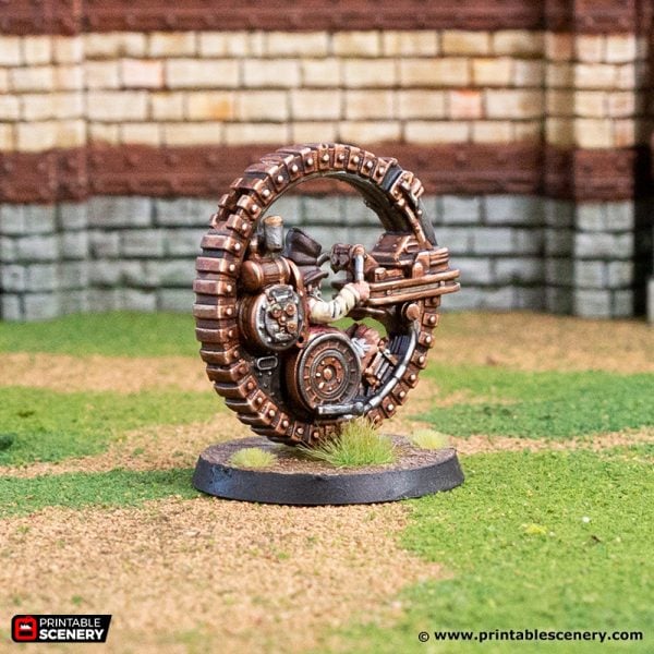 3D Printed Rise Of The Halflings Reign of Arcane Archanical Monowheel Age of Sigmar Dnd Dungeons and Dragons frostgrave mordheim tabletop games kings of war warhammer 9th age pathfinder rangers of shadowdeep