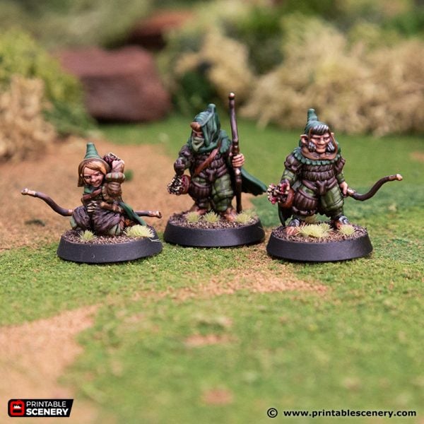 3D Printed Rise Of The Halflings Reign of Arcane Forest Rangers Age of Sigmar Dnd Dungeons and Dragons frostgrave mordheim tabletop games kings of war warhammer 9th age pathfinder rangers of shadowdeep