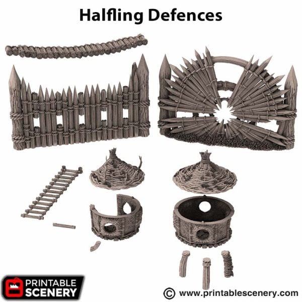 3d printed Halfling Defences Rise of the Halflings Reign of Arcane