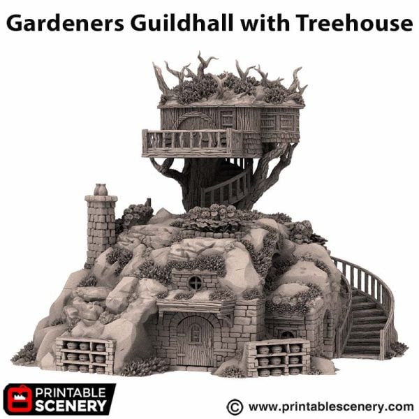 Halflings Gardeners Guildhall with Treehouse