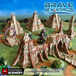 3D printed and painted new eden alien world models for dnd and wargames