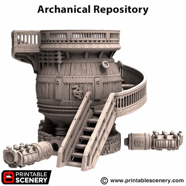 Archanical Repository Steampunk Silo Terrain STL