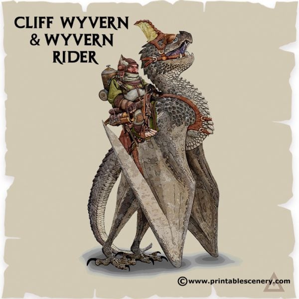 Forest Wyvern's, Mountain Wyvern's & Mounted Wyvern Riders - Printable ...
