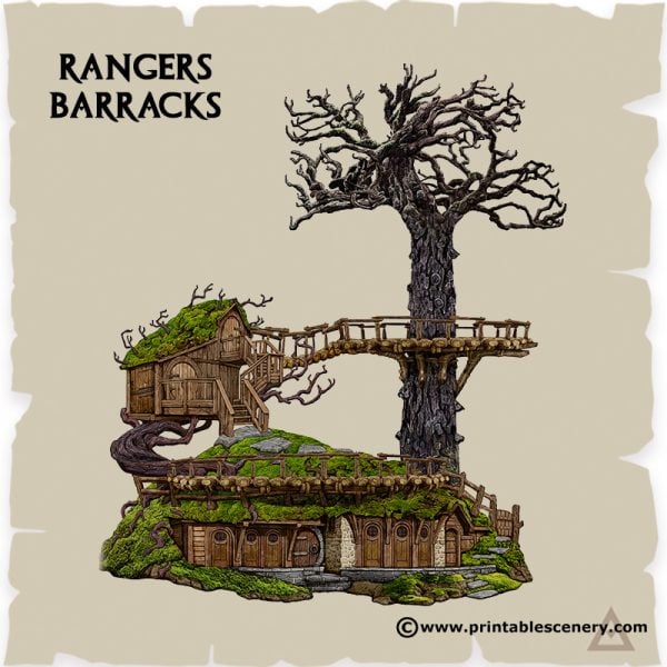 Ranger Barracks - Printable Scenery