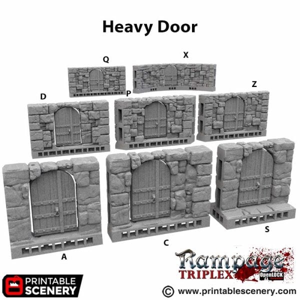 Heavy Door OpenLOCK STL Dungeons and Dragons