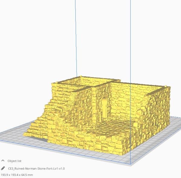 Ruined Norman Stone Fort STL