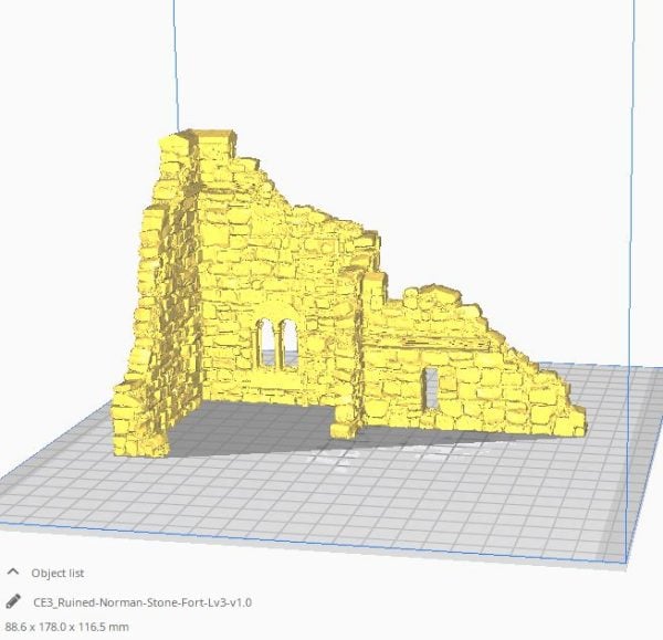 Ruined Norman Stone Fort STL