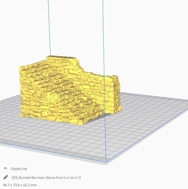 Ruined Norman Stone Fort STL