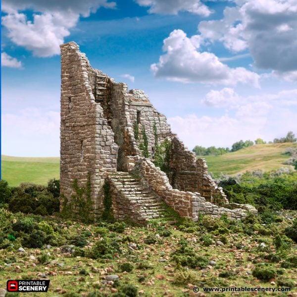 Ruined Norman Stone Fort STL