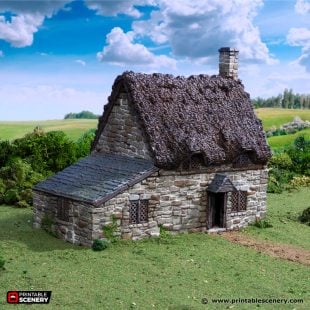 Medieval European country Crow Cottage STL