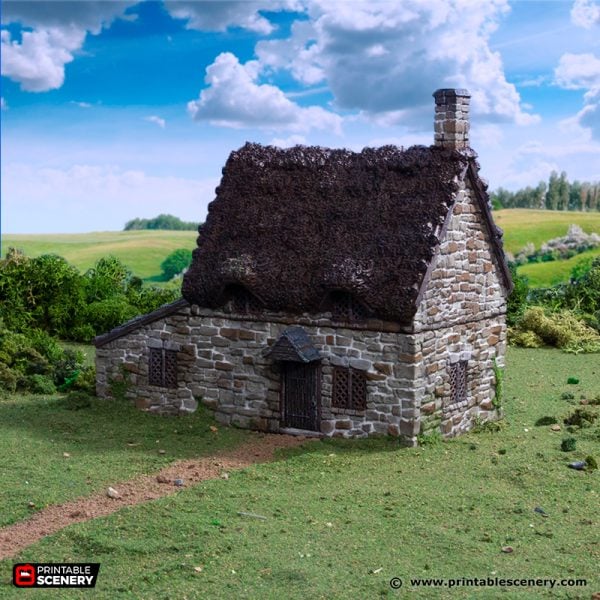 Medieval European country Crow Cottage STL