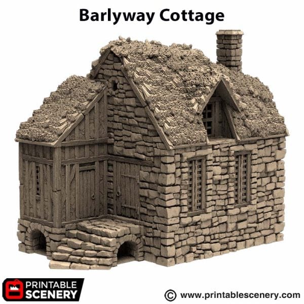 Barlyway Cottage 3D Printable Medieval