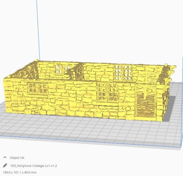 3D printed Hollyhock Cottage European Medieval