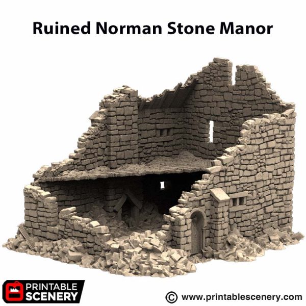 Ruined Stone Manor WW2 STL