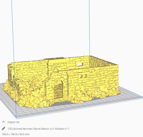 Ruined Stone Manor WW2 STL