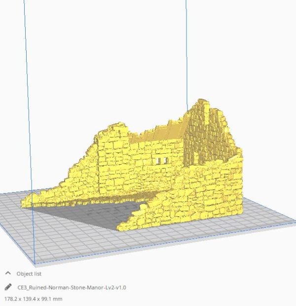 Ruined Stone Manor WW2 STL