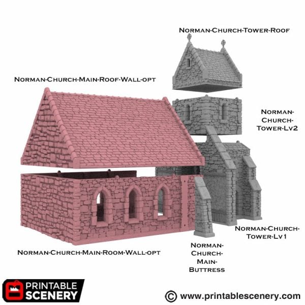 Norman Church Chapel Option 3d print file