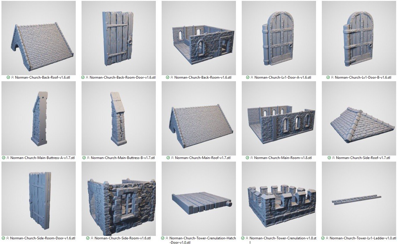 3d printable Norman Church