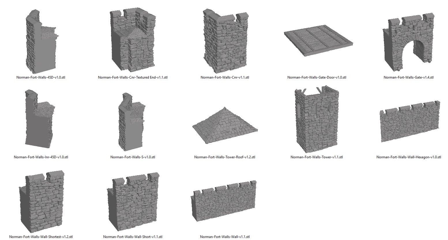 Norman Fort Walls Reference