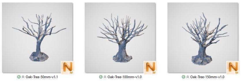 3D printed Oak Trees 