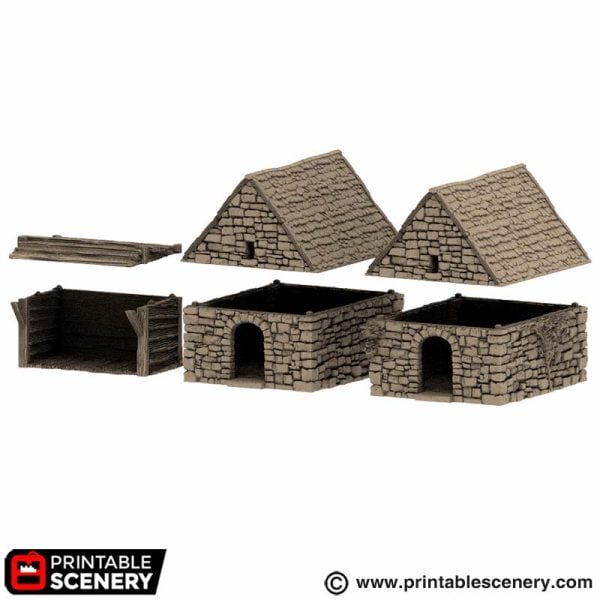 3D Printed Small Rustic barns