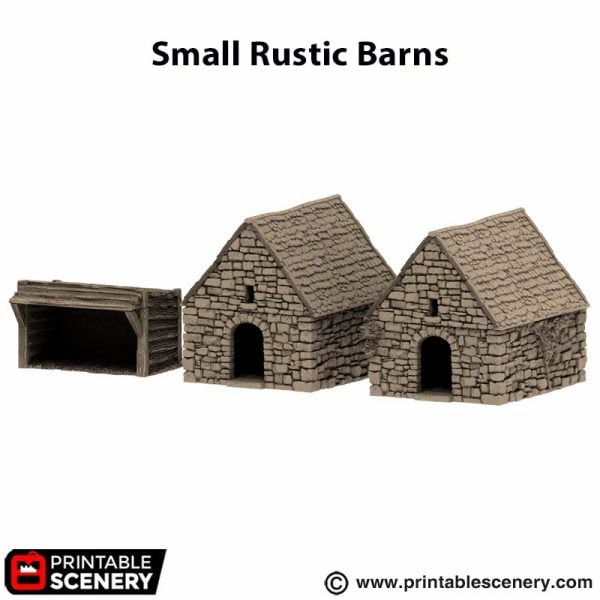 3D Printed Small Rustic barns