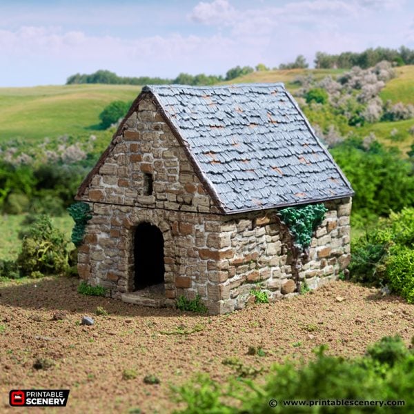 Small Rustic Barns STL