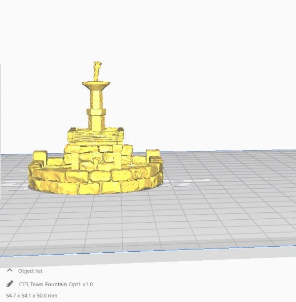 3D printable Town Fountain