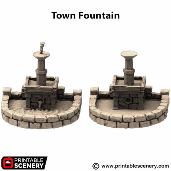 3D printable Town Fountain