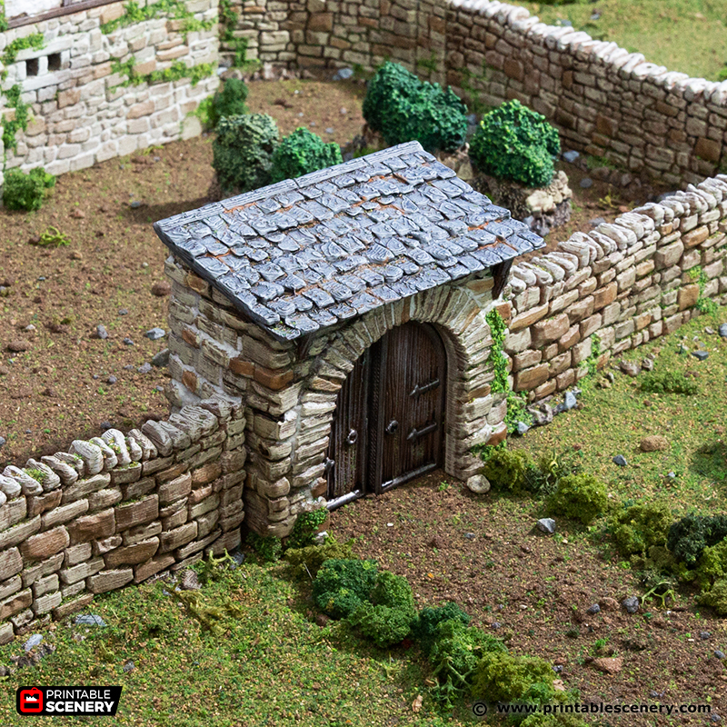 thumbnail image 2 of 1:43 Scale 3D Printed Double Forged Gate – O Model Miniature Diorama Scenery 2 of 3
